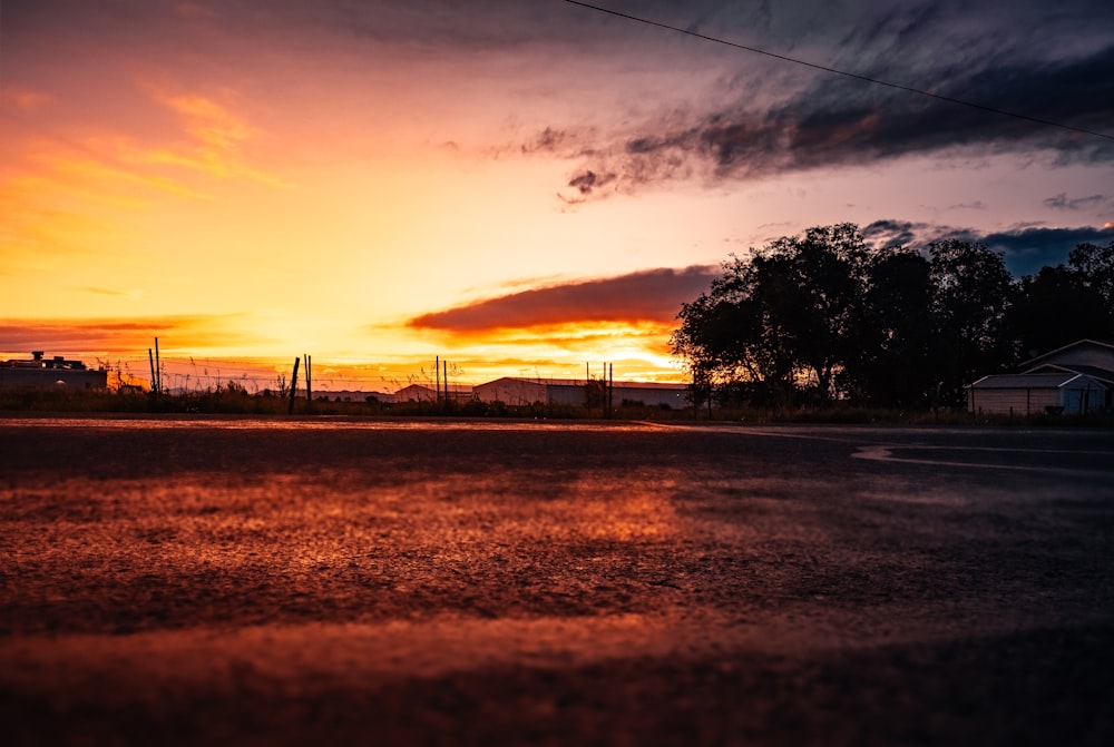 field during sunset