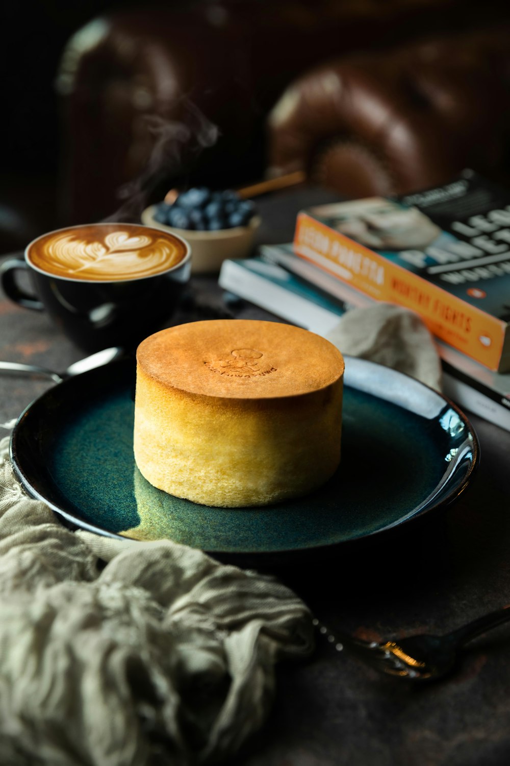 baked pastry on black plate