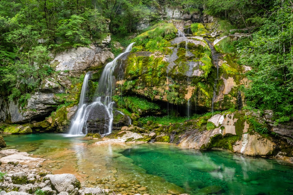 waterfalls at forest