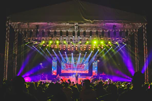 lighted stage