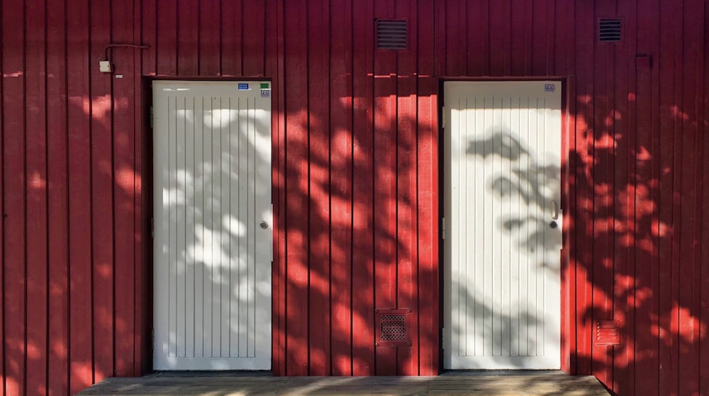 two white doors