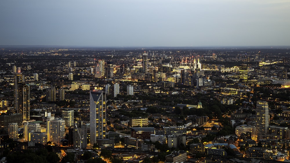 aerial view of city