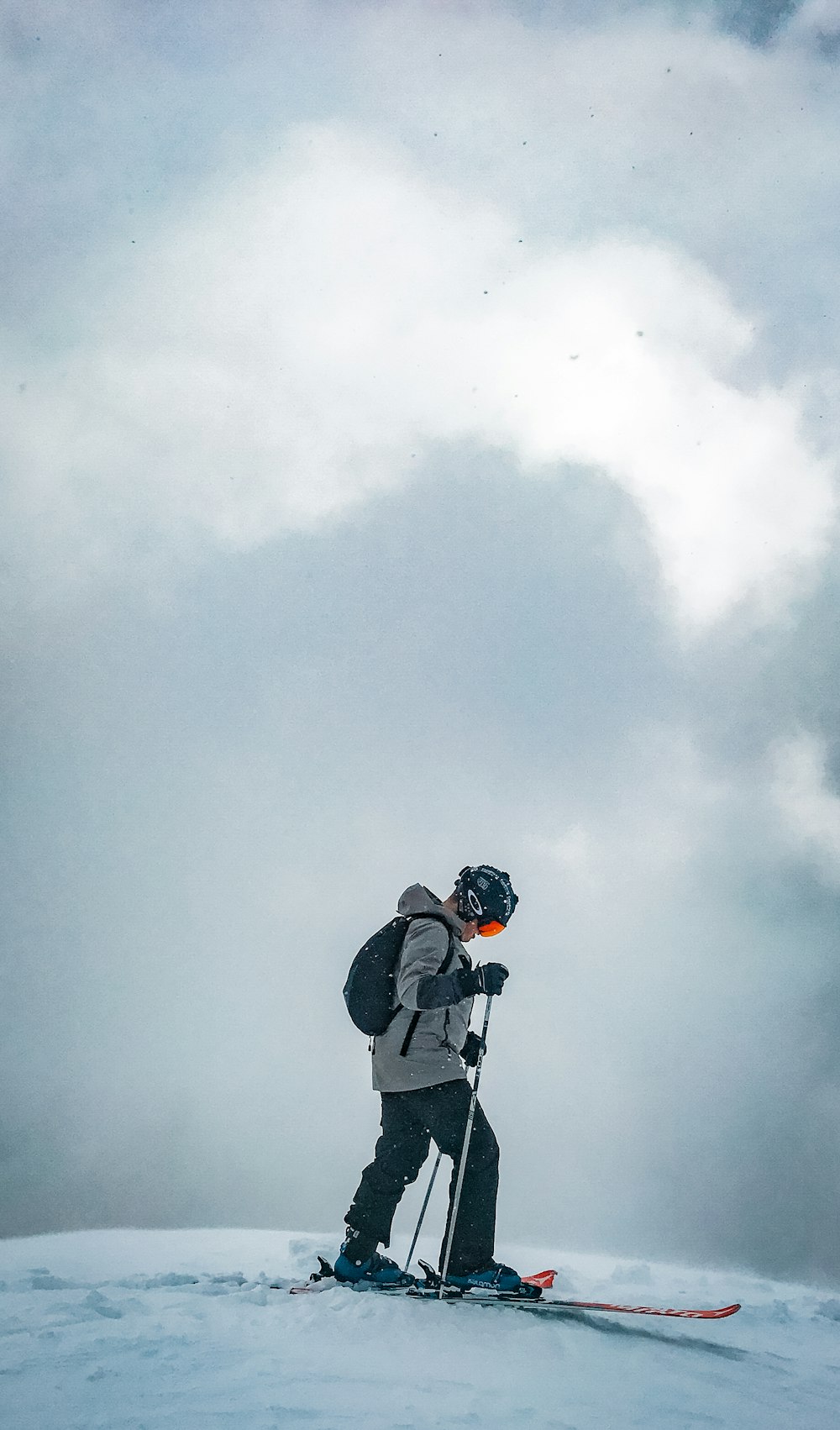 man riding on snow board