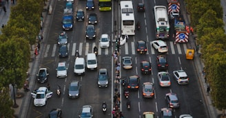 vehicles on road at daytime