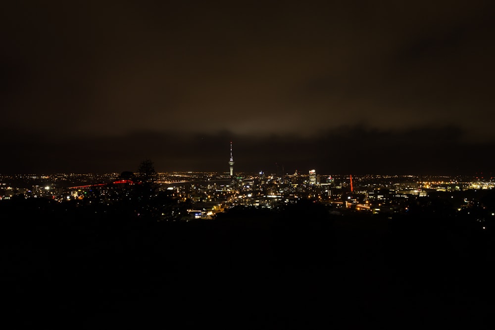 buildings at night