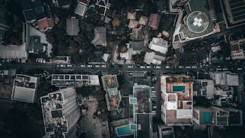 aerial photography of city