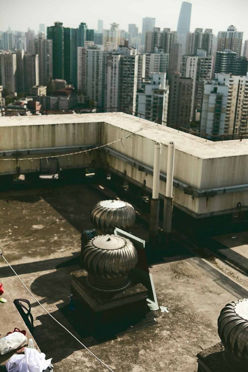 white and grey rooftop of a building during daytime