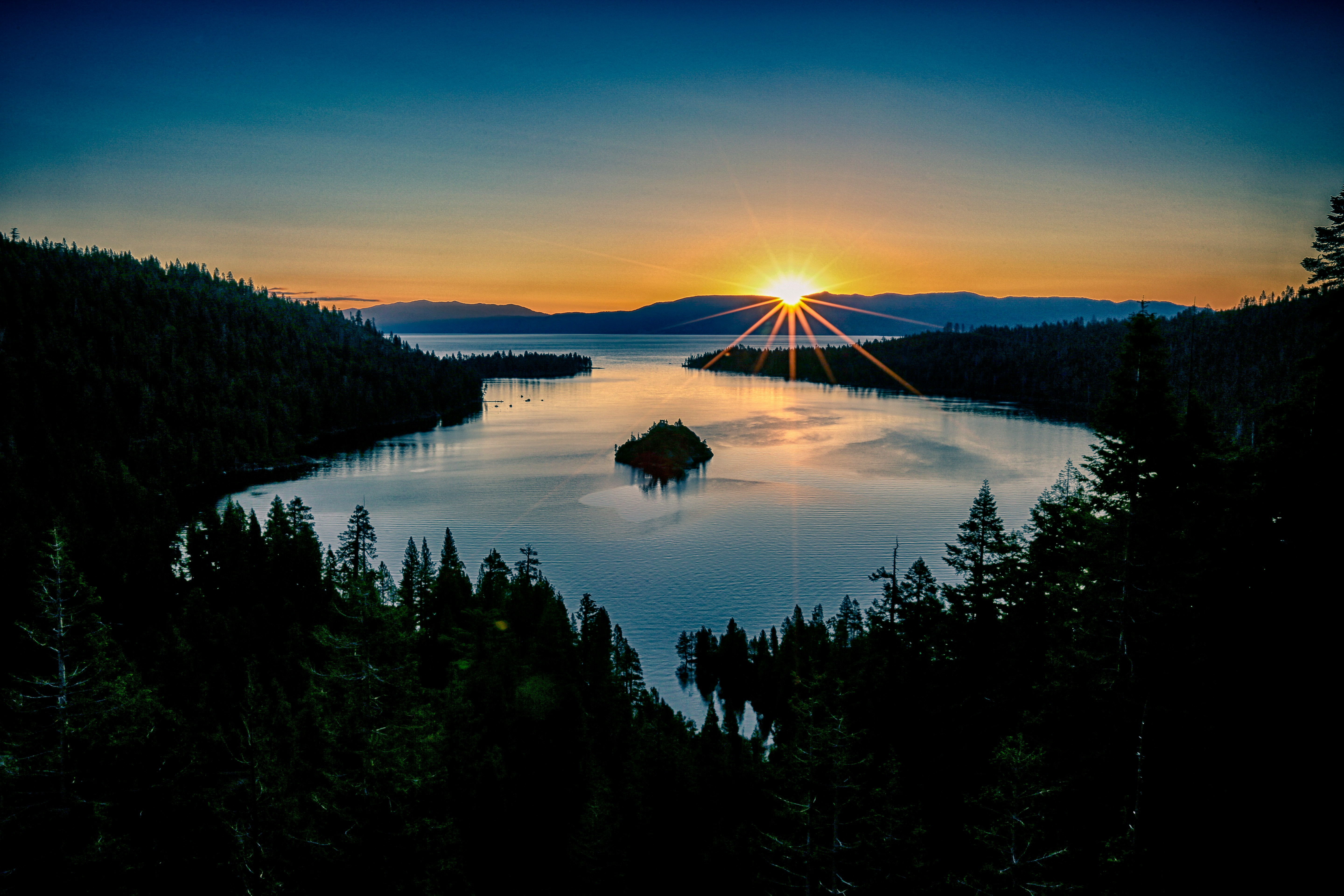 body of water during golden hour