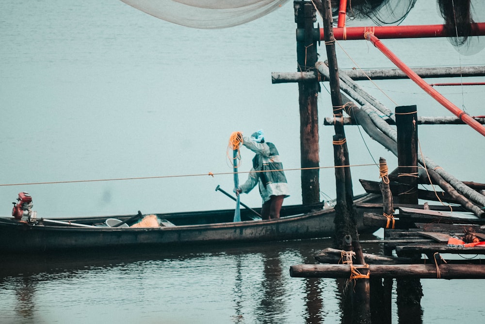 person riding on boat