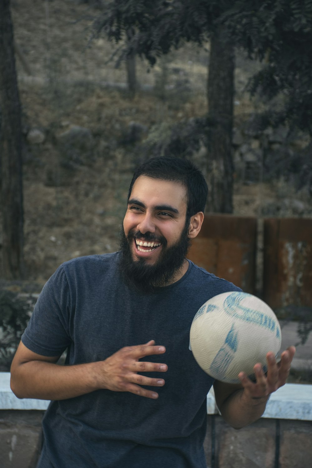man holding ball