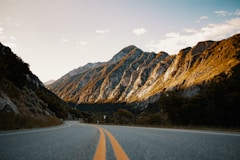 Gray concrete road