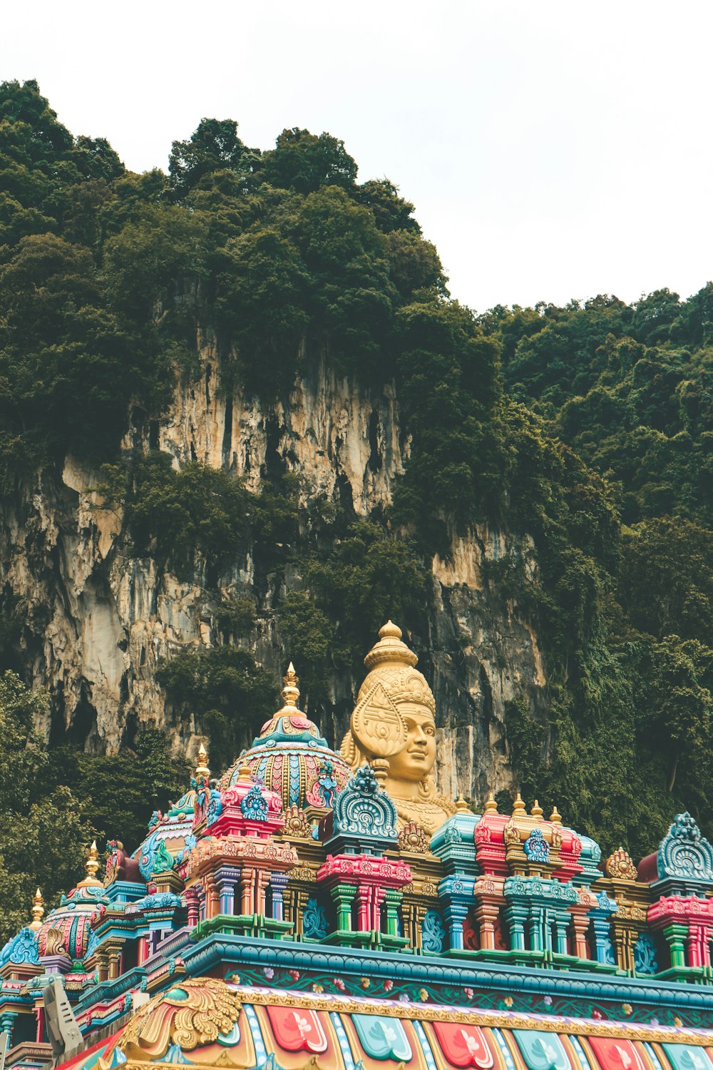 Shiva statue near mountain