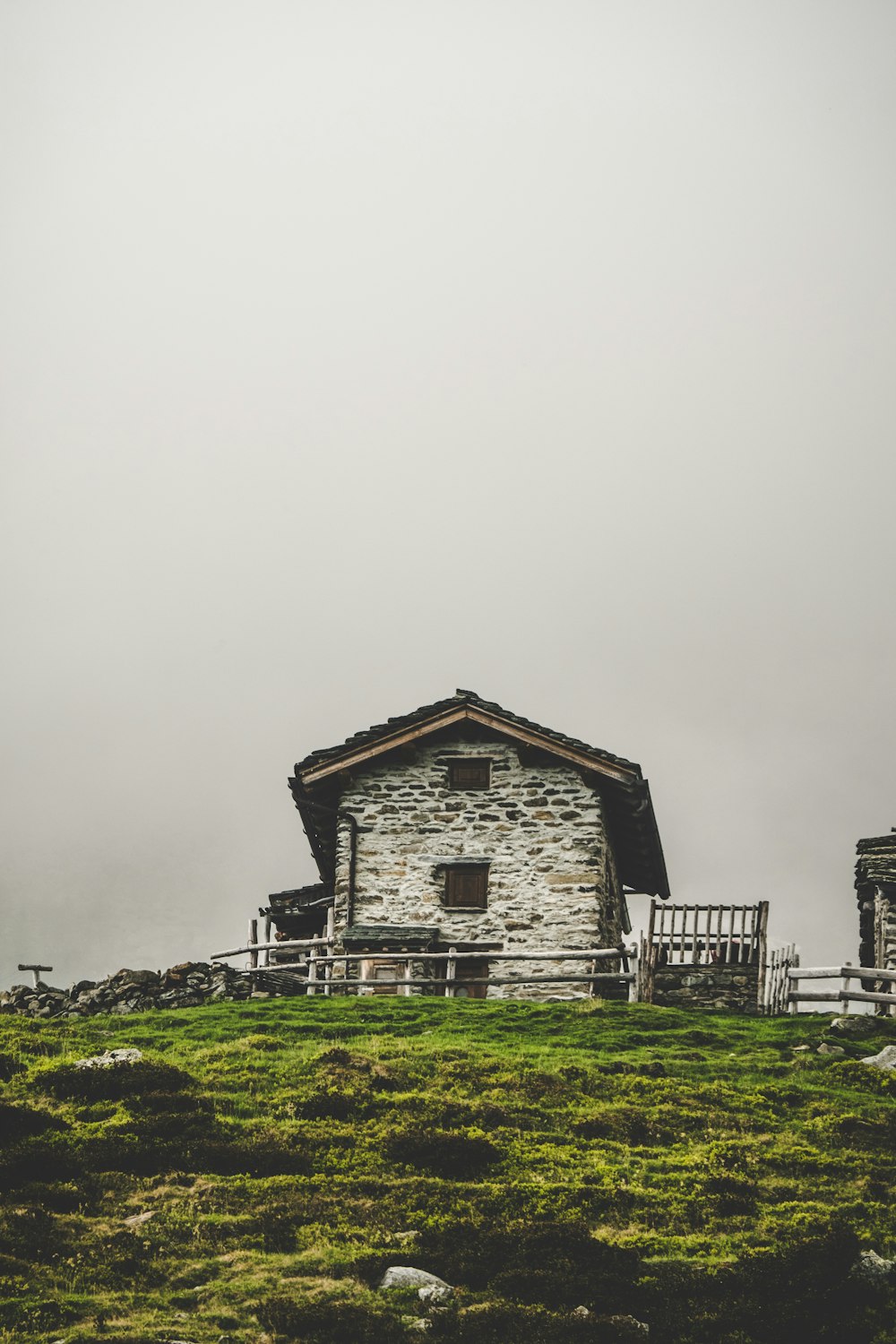 concrete house under cloudy sky during daytime