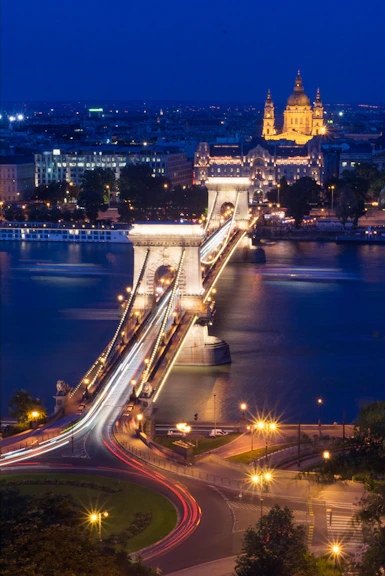 aerial photography of bridge during nighttime