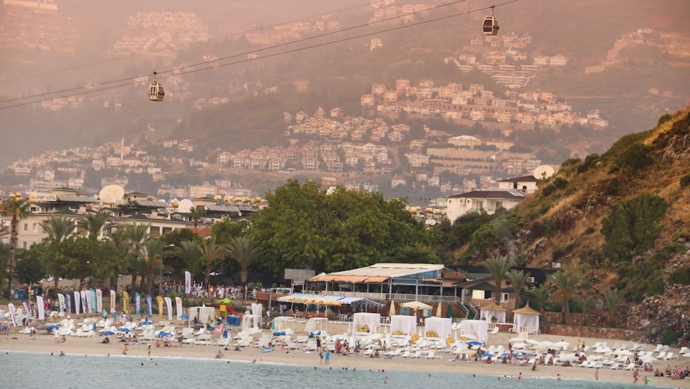 Foto da paisagem de um resort de praia