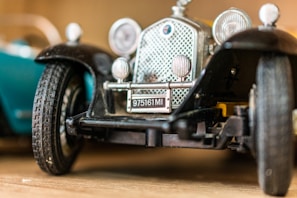A close-up image of a rare diecast car, highlighting its unique features and design.