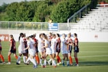 Players shaking hands after a match.