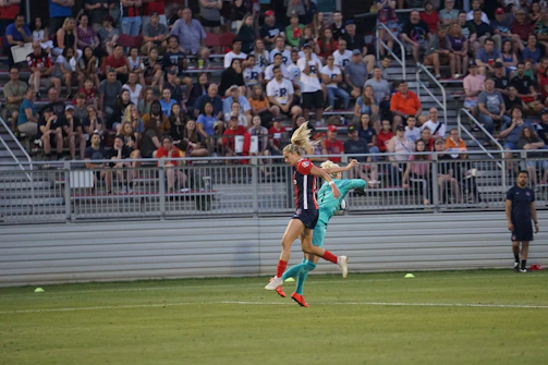 Intense semifinal match with players in dynamic action