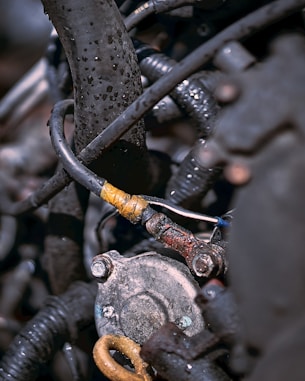 a close up of a bunch of wires and wires