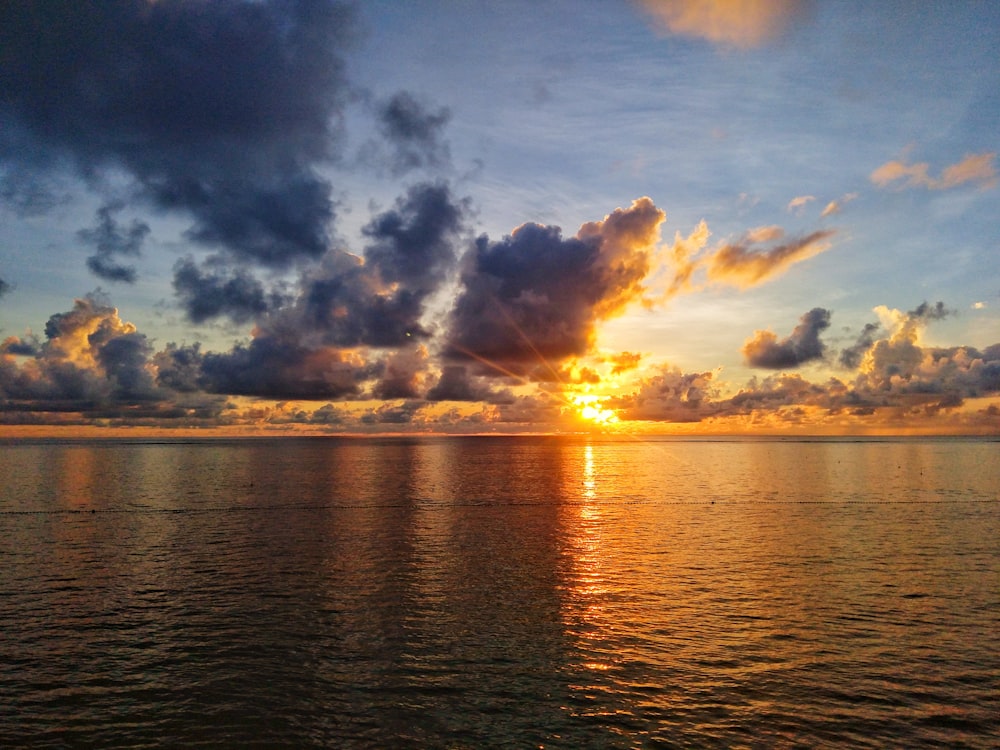 ocean during golden hour