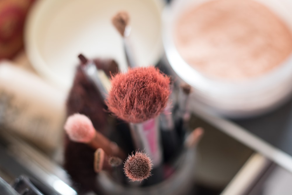 brown makeup brush