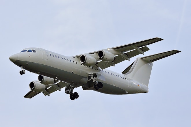 white airplane