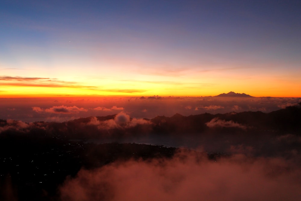 cloudy sky during sunset