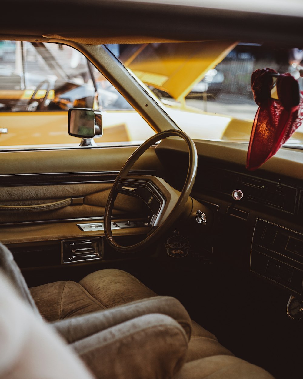 black vehicle interior