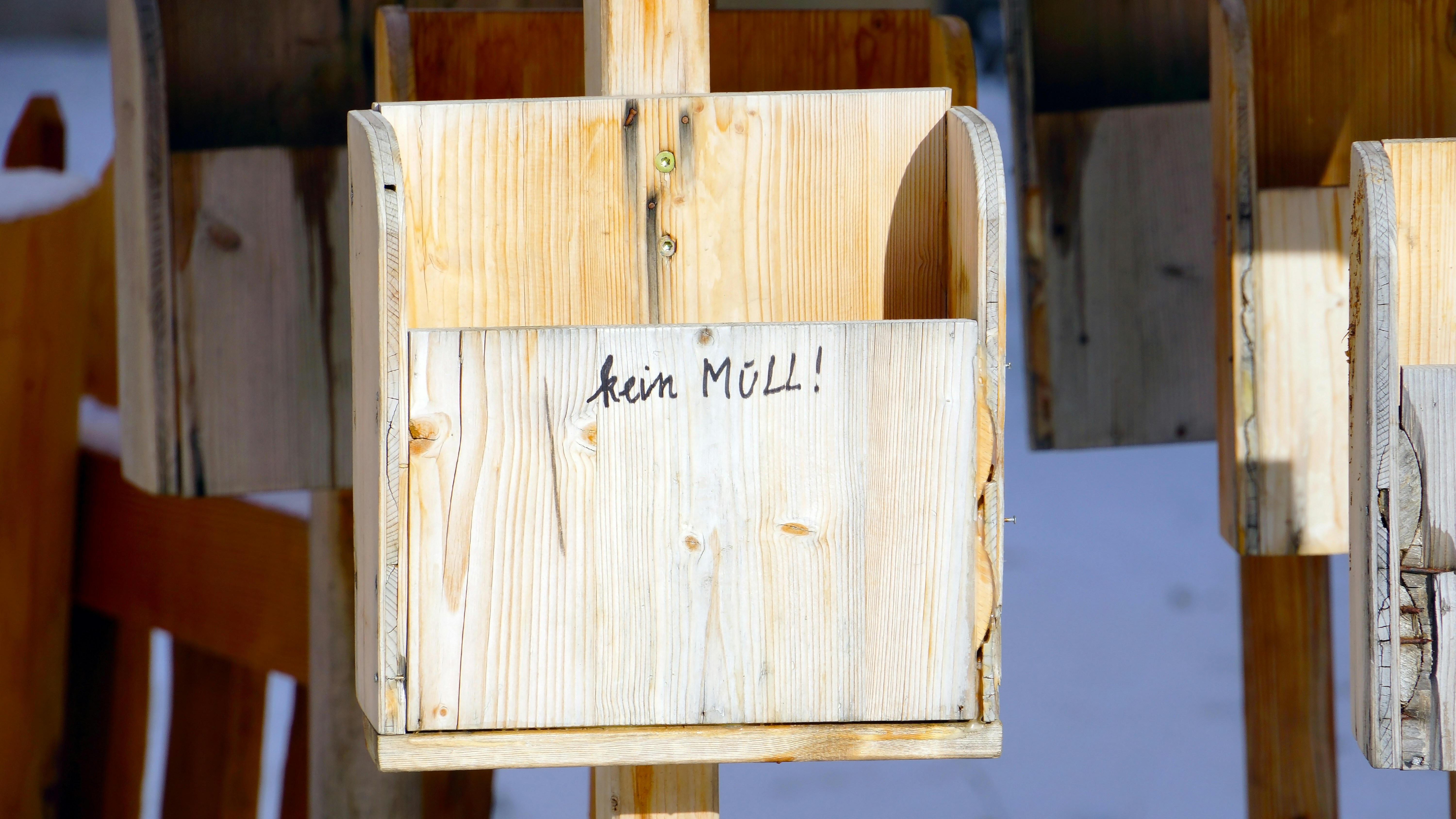 brown wooden container