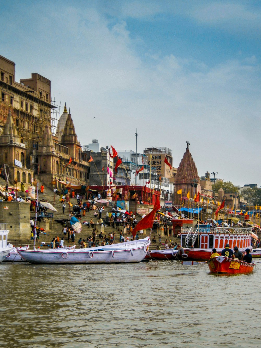 boats parked near buildings