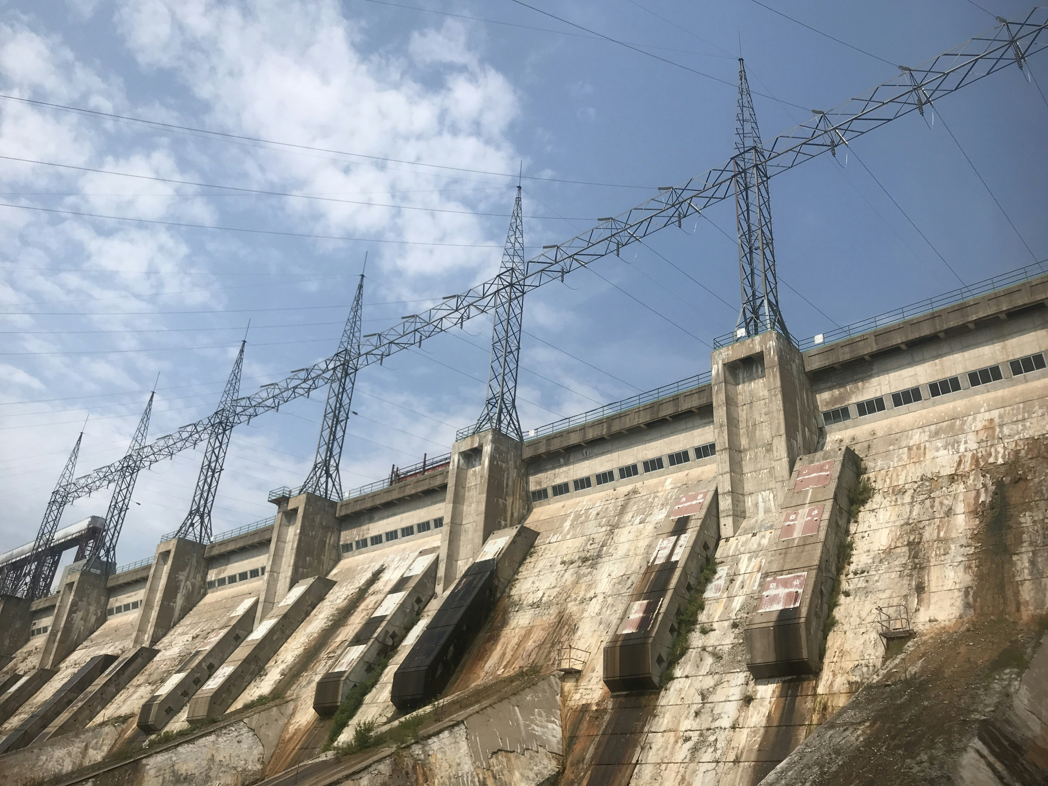 The massive Keowee Dam structure that helps regulate the reservoir - IMZ Lake Keowee