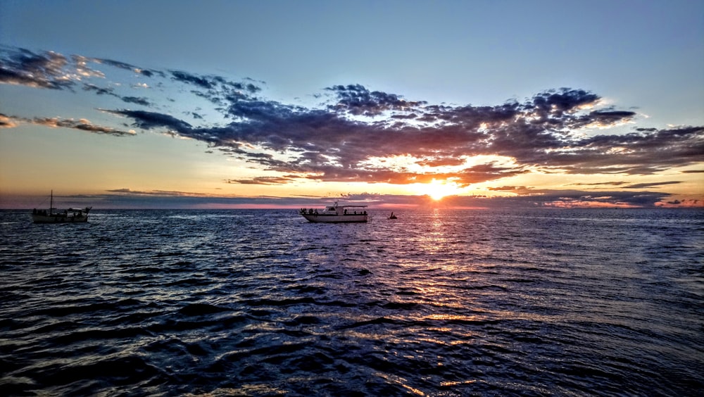 two ships on sea