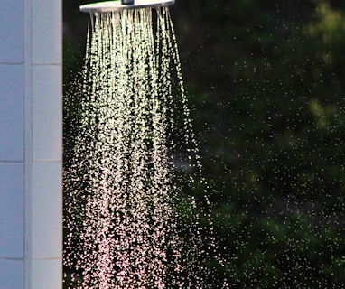 gray steel shower