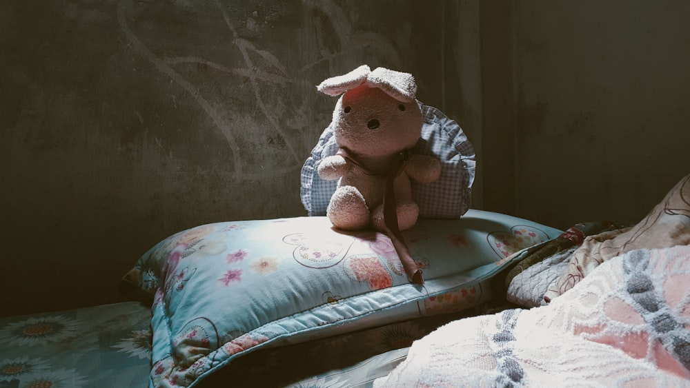 pink rabbit plush toy