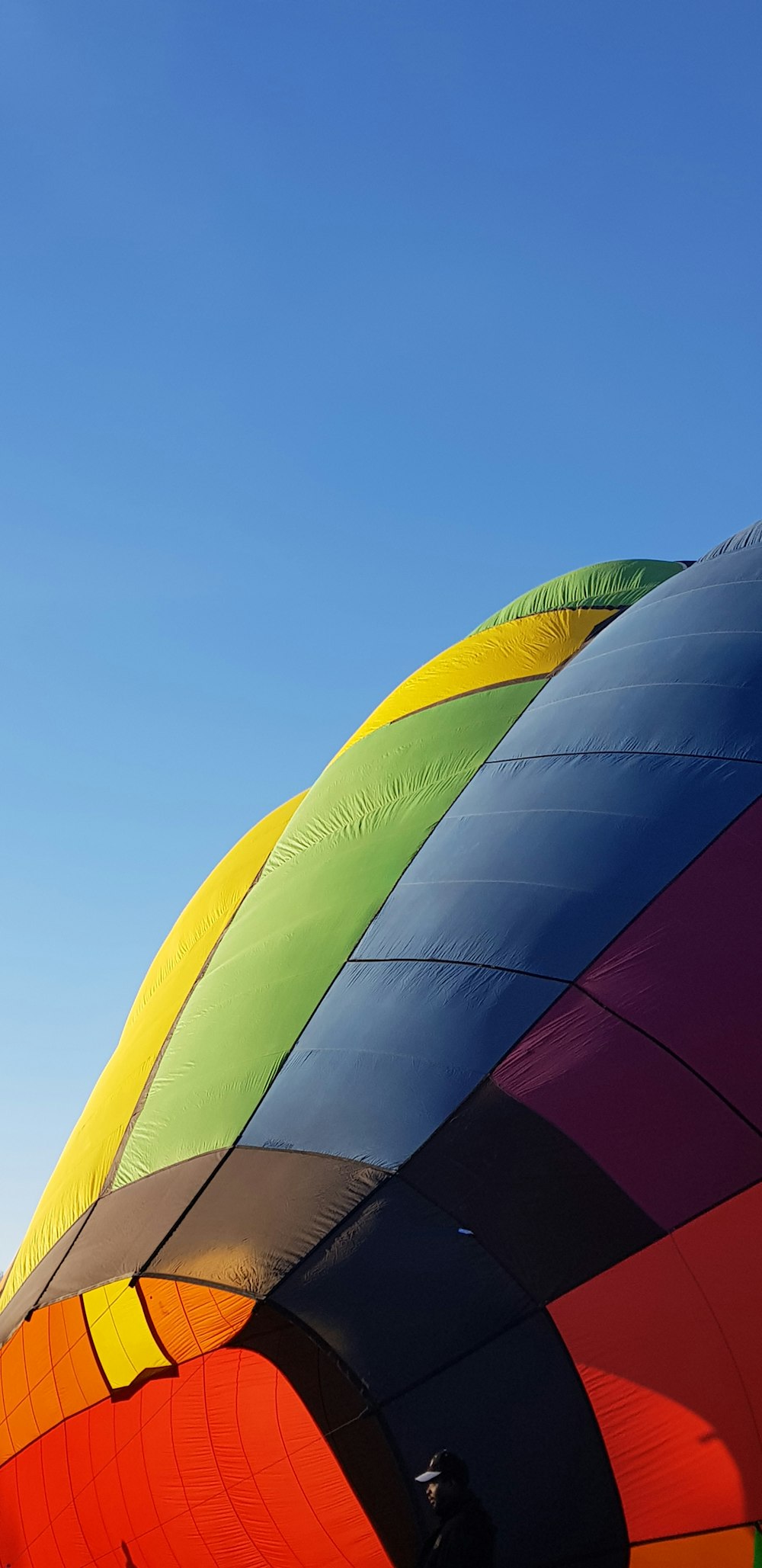 multicolored hot air balloon