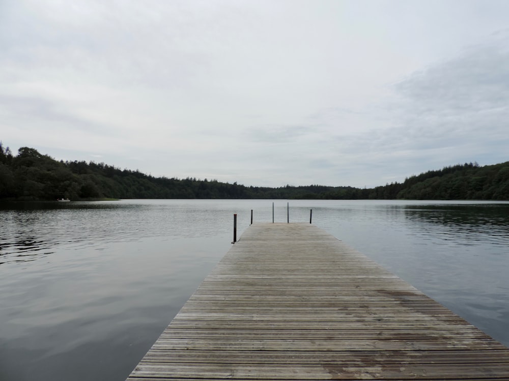 brown wooden pier over the sea