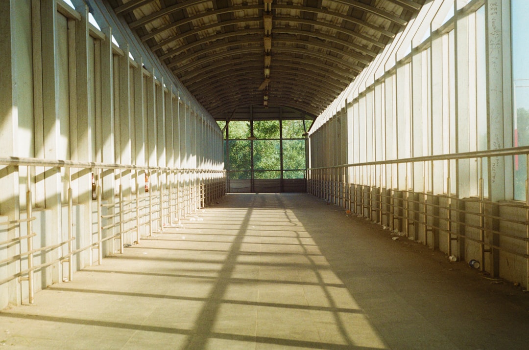 empty brown corridor
