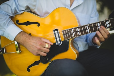 man playing guitar