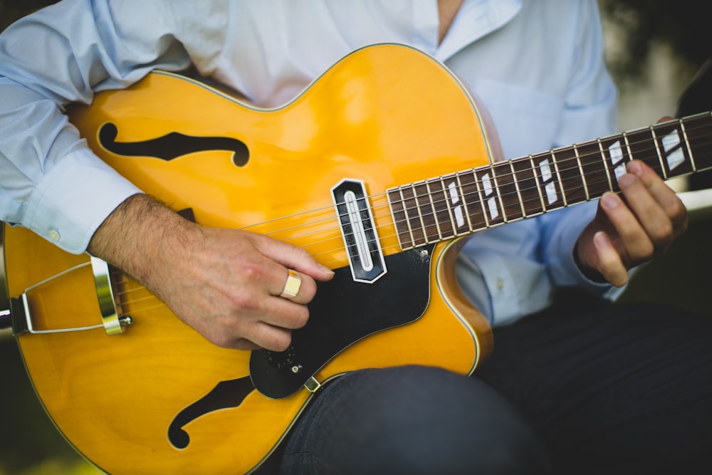 man playing guitar