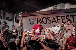The local music band performing joyfully at a community event in Deir Alasad.
