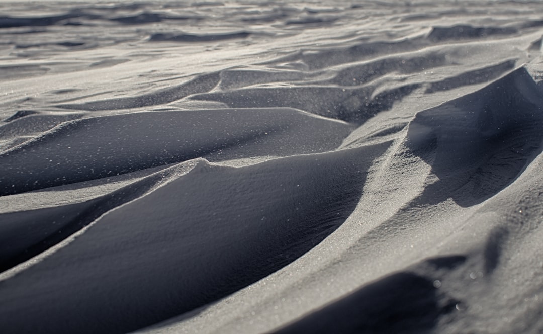 Sastrugi - wind sculpted snow. 