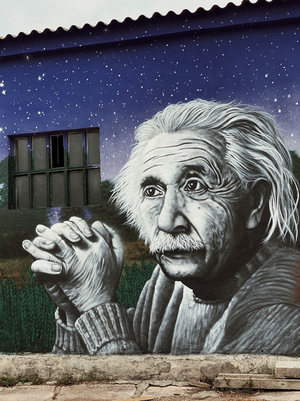 Albert Einstein painting