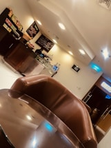 Cozy deli interior with warm lighting and a chalkboard menu.