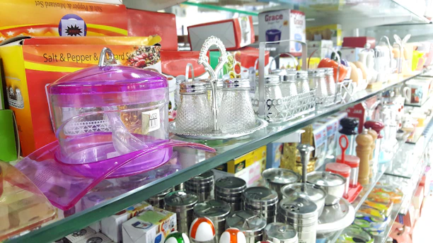 Assorted flavor enhancers and seasoning packets displayed neatly on a kitchen countertop.