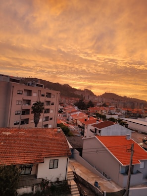 View of new housing development in Porto Maravilha at sunset