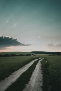 Wide open rural land with gentle hills and a dirt road in Alexânia-Go countryside.