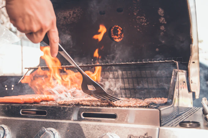 meat on grille