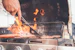 meat on grille