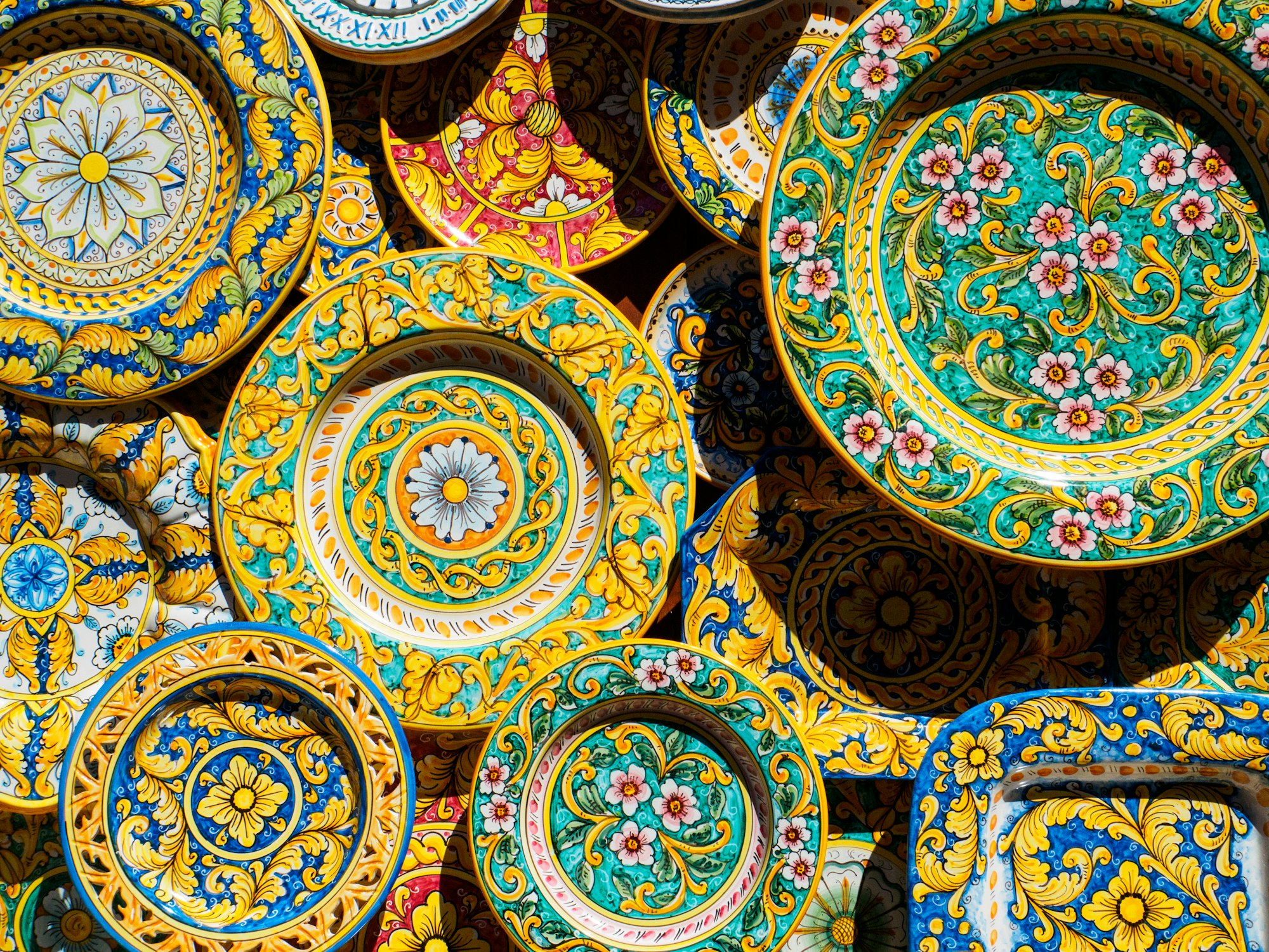 One of the typical artworks of a small town in Sicily, Erice, is the handmade colourful pottery.