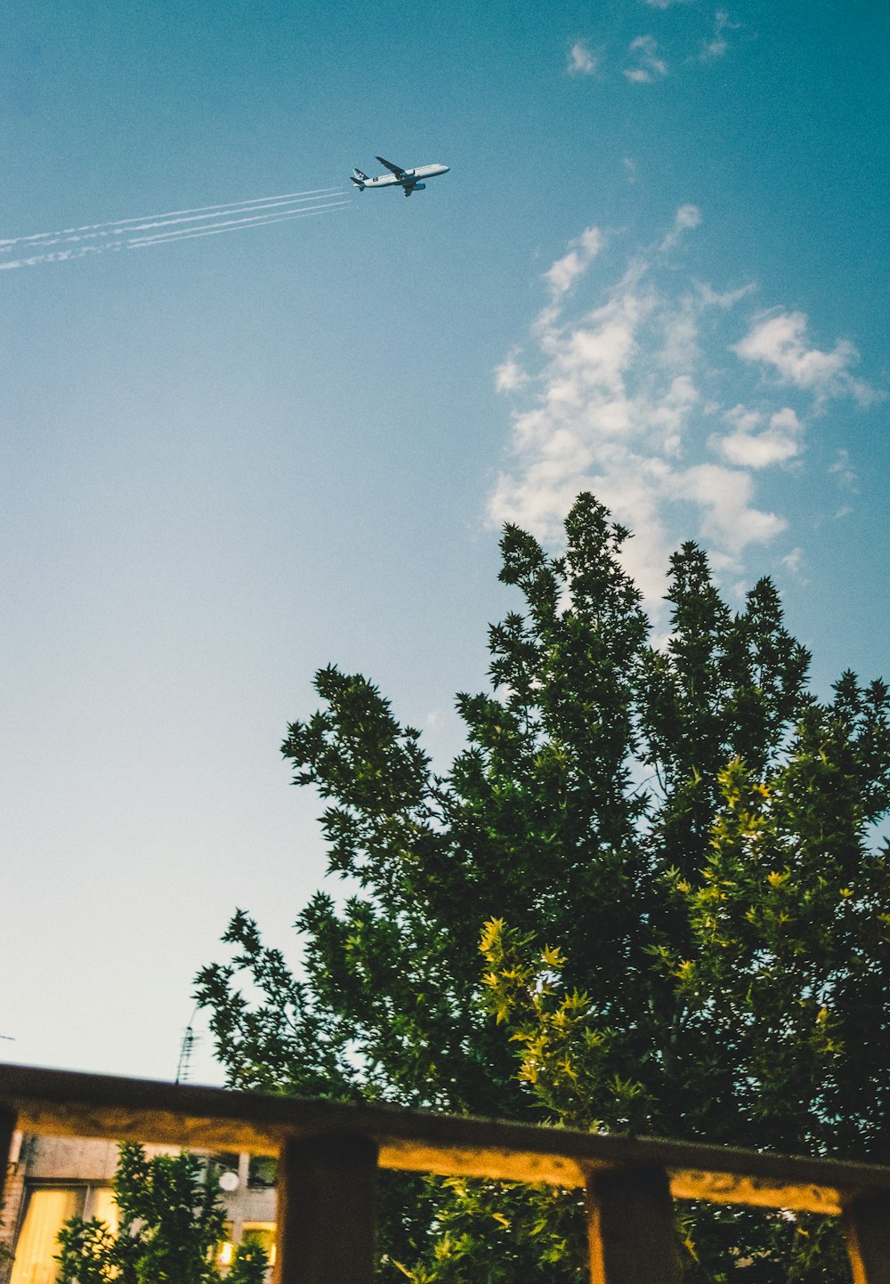 plane flying during daytime